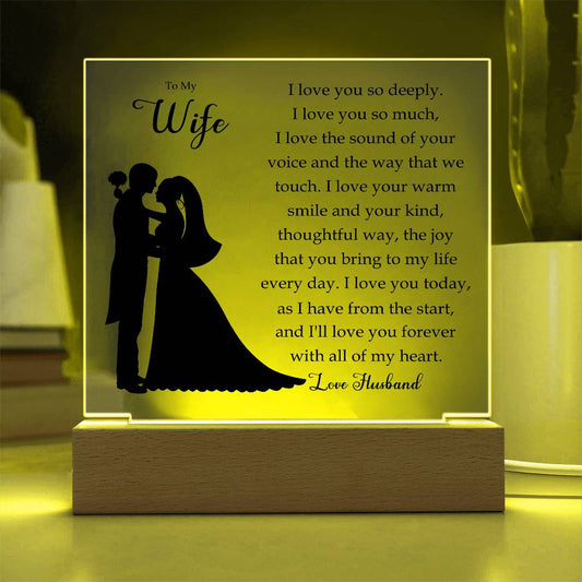 To My Wife | Square Acrylic Plaque